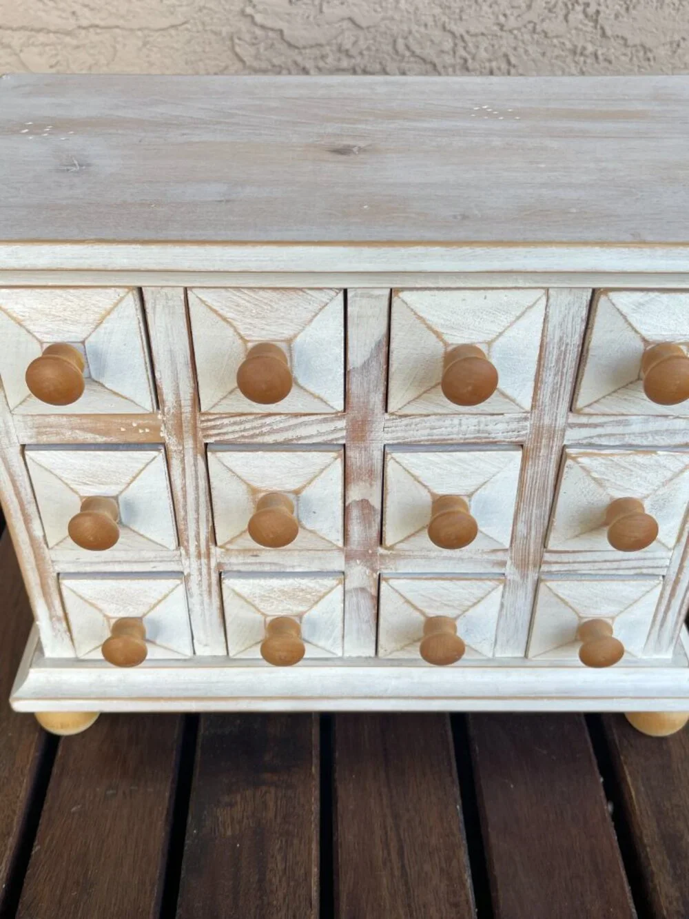 Folk Art Tabletop Apothecary Chest